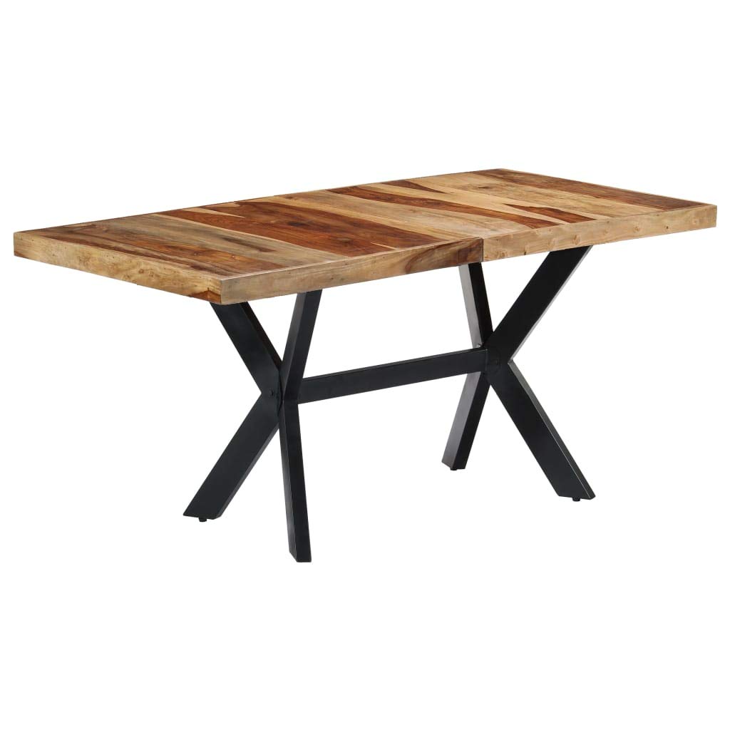 Rustic Industrial Style Solid Sheesham Wood Dining Table K307820