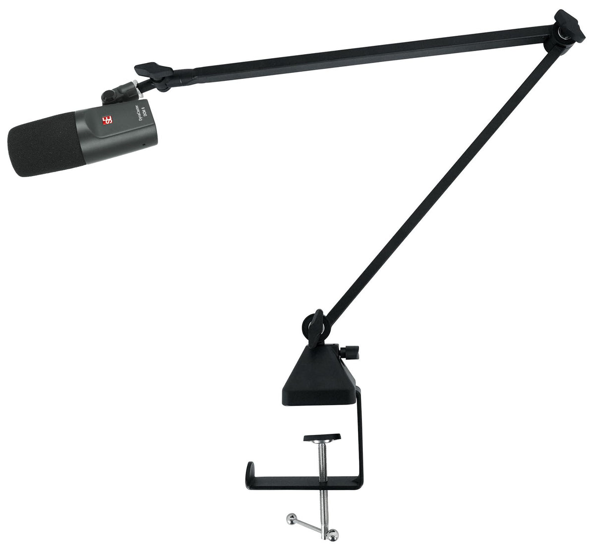 Front-Addressed Broadcast Podcast Microphone with Boom Arm and Desk Clamp L47565