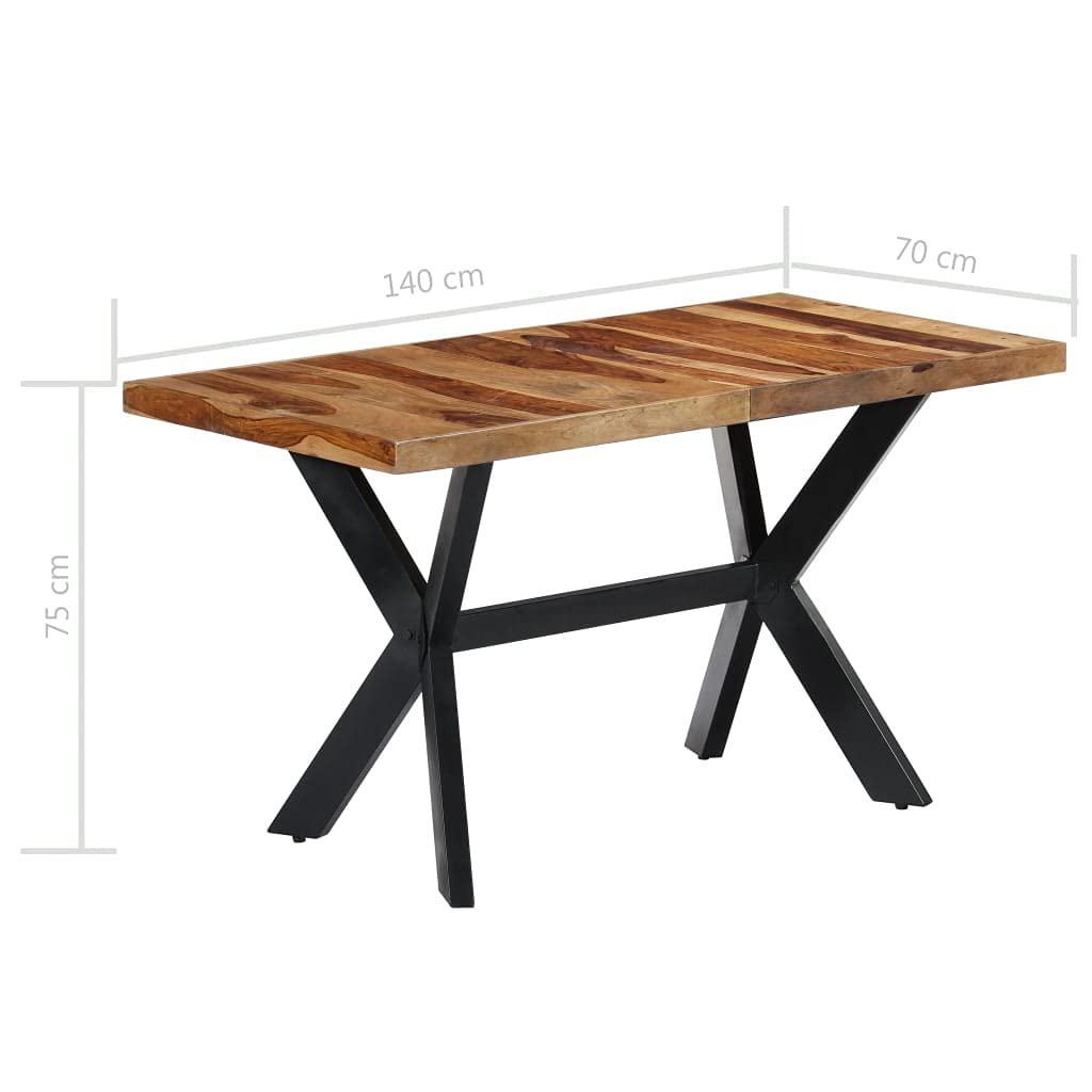 Rustic Industrial Style Solid Sheesham Wood Dining Table K307820