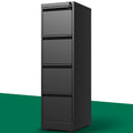 Black 4 Drawer Metal File Cabinet with Lock Q5164