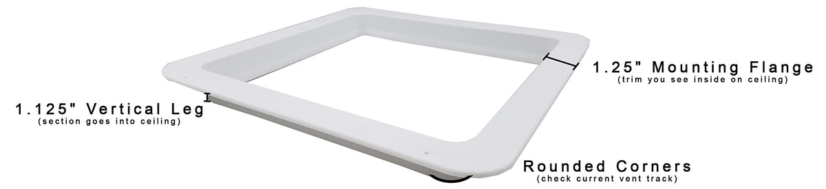 Non Powered RV Roof Vent White Lid V363