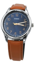 Men's Analog Tan Leather Band Blue Numbers Dial Watch R197