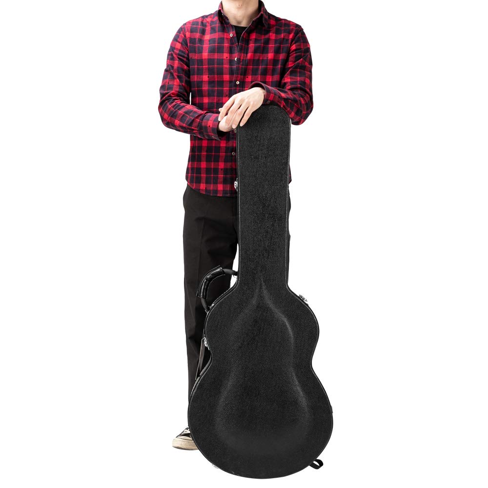 Wooden Hard-Shell Electric Guitar Case with Lock Latch Padding E6917
