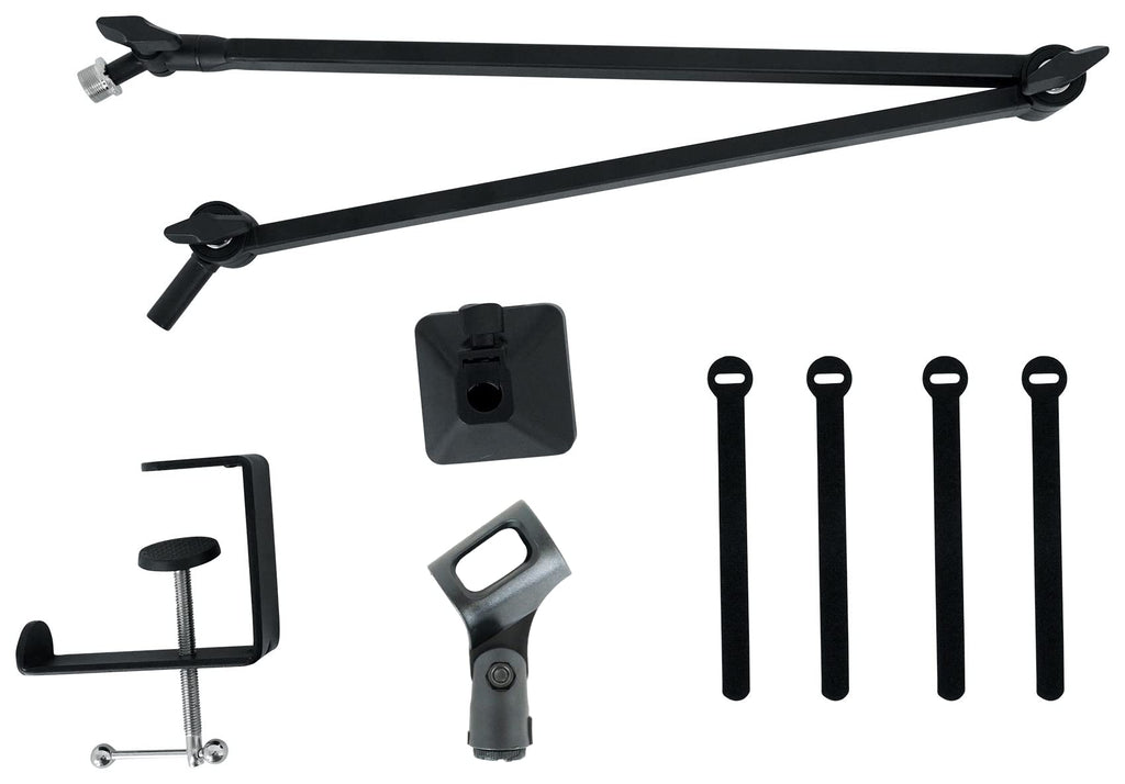 Front-Addressed Broadcast Podcast Microphone with Boom Arm and Desk Clamp L47565