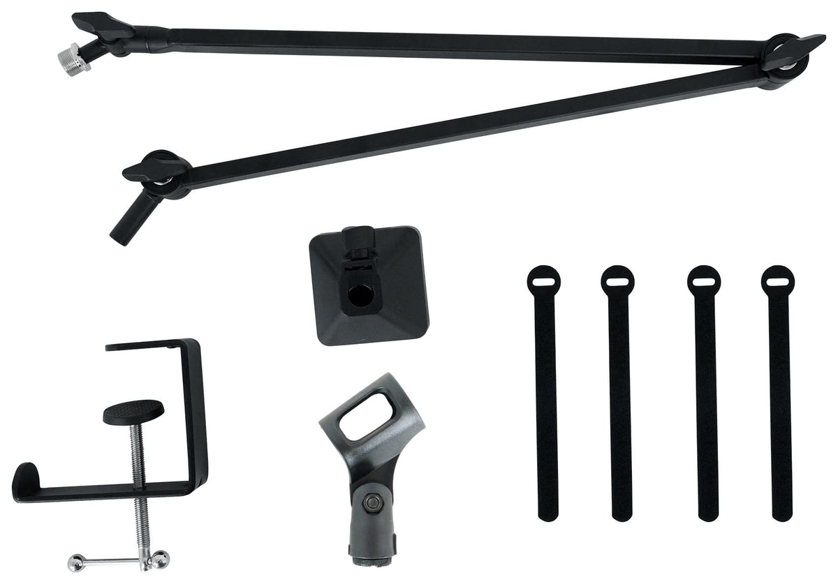 Front-Addressed Broadcast Podcast Microphone with Boom Arm and Desk Clamp L47565