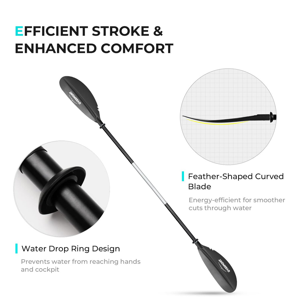 Heavy Duty Aluminum Alloy Kayak Paddles with Leash Y9064
