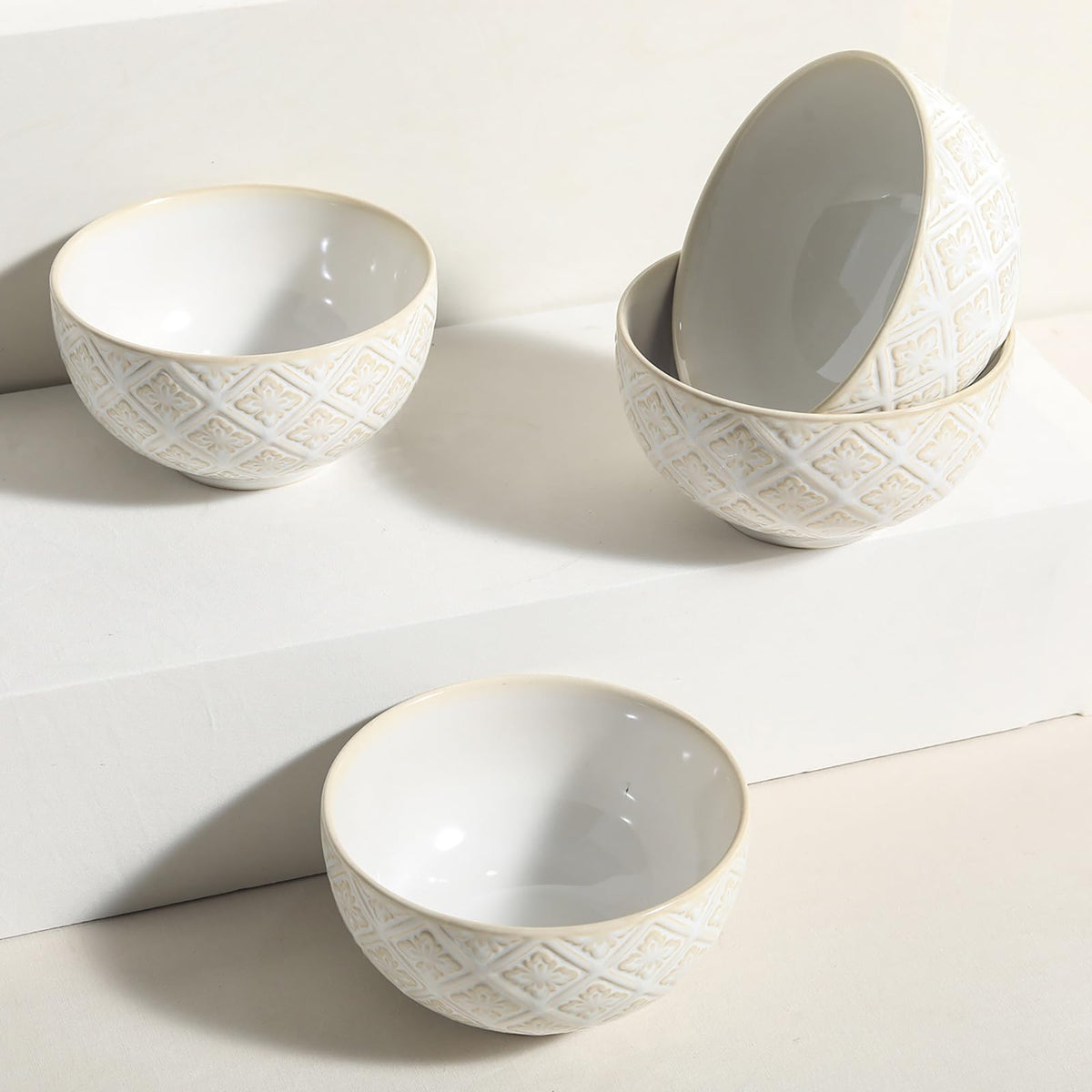 26 Oz Ceramic Soup Bowls Set of 4, 6 inch L7376