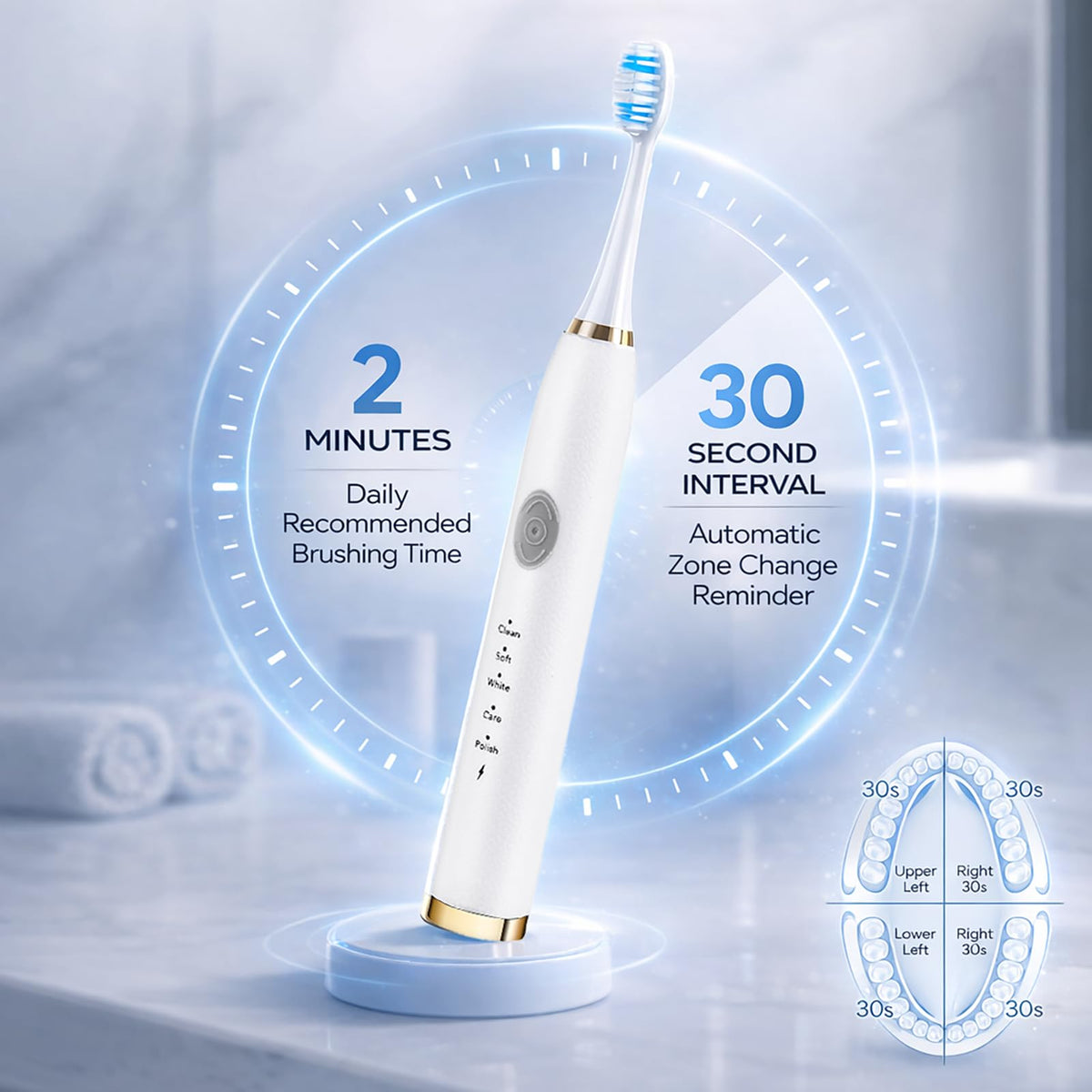 2 Pack Electric Toothbrush with 10 Replacement Brush Head O857577