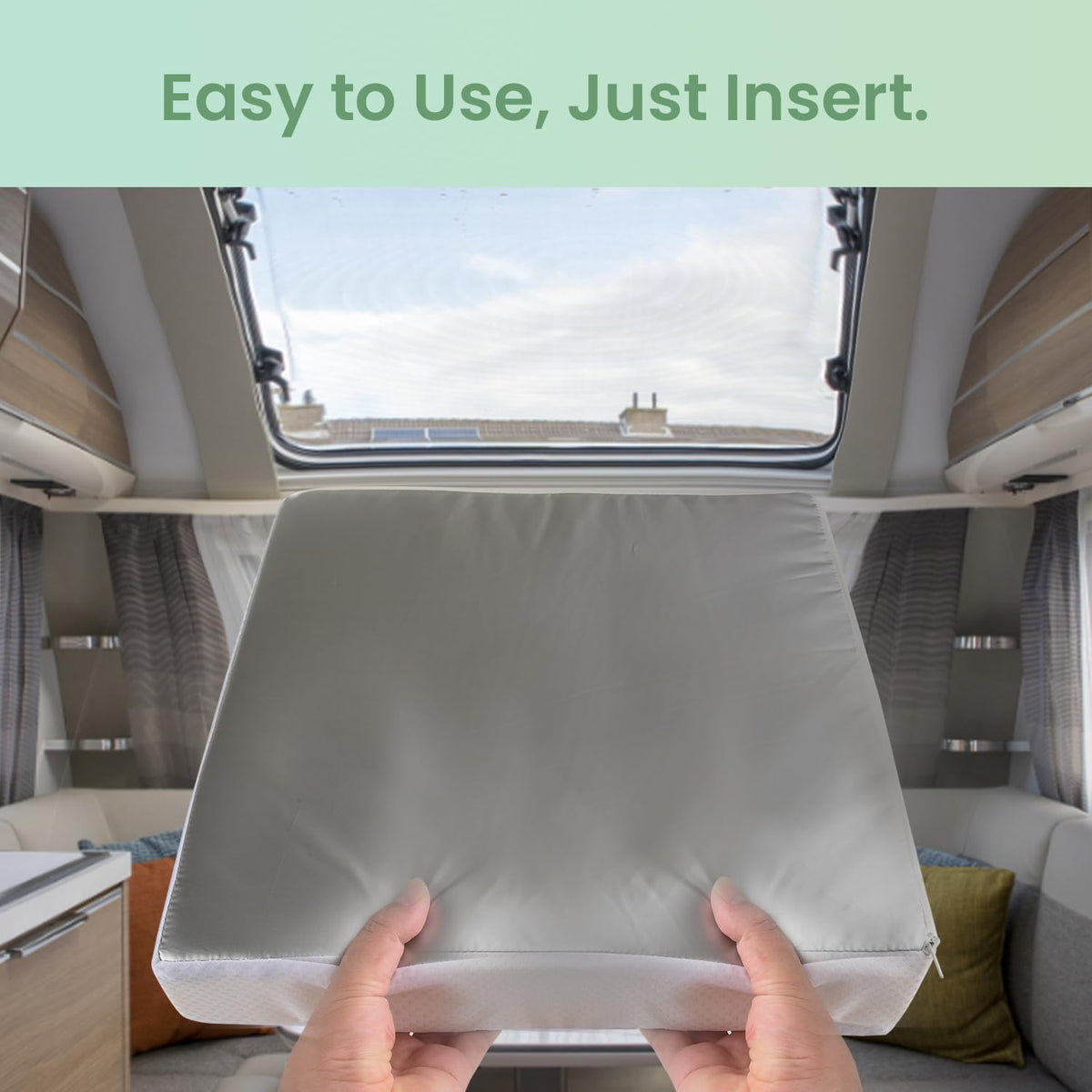 Waterproof Non Slip 14x14 In RV Vent Insulator and Camper Skylight Cover C95459