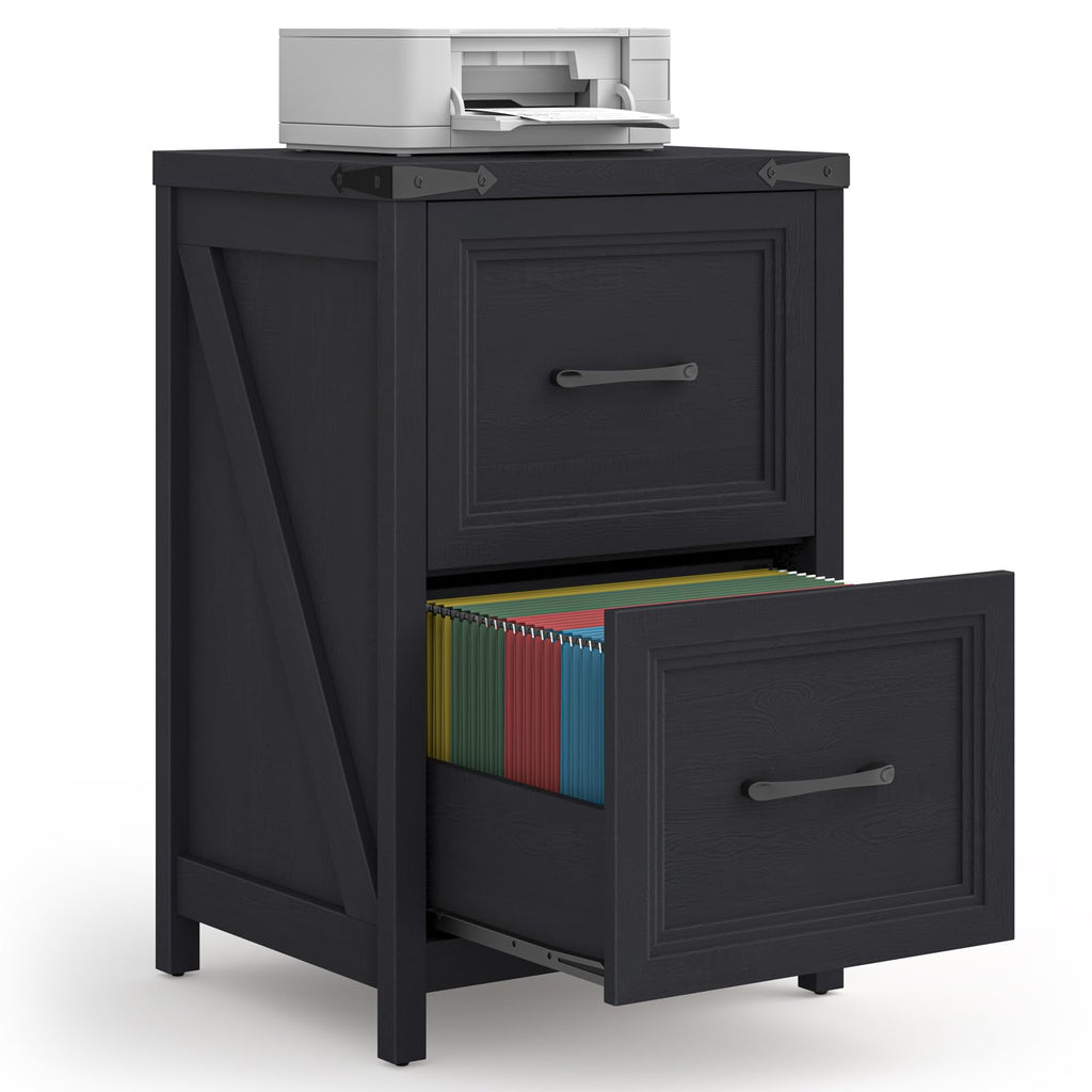2 Drawer Wood File Cabinet O493