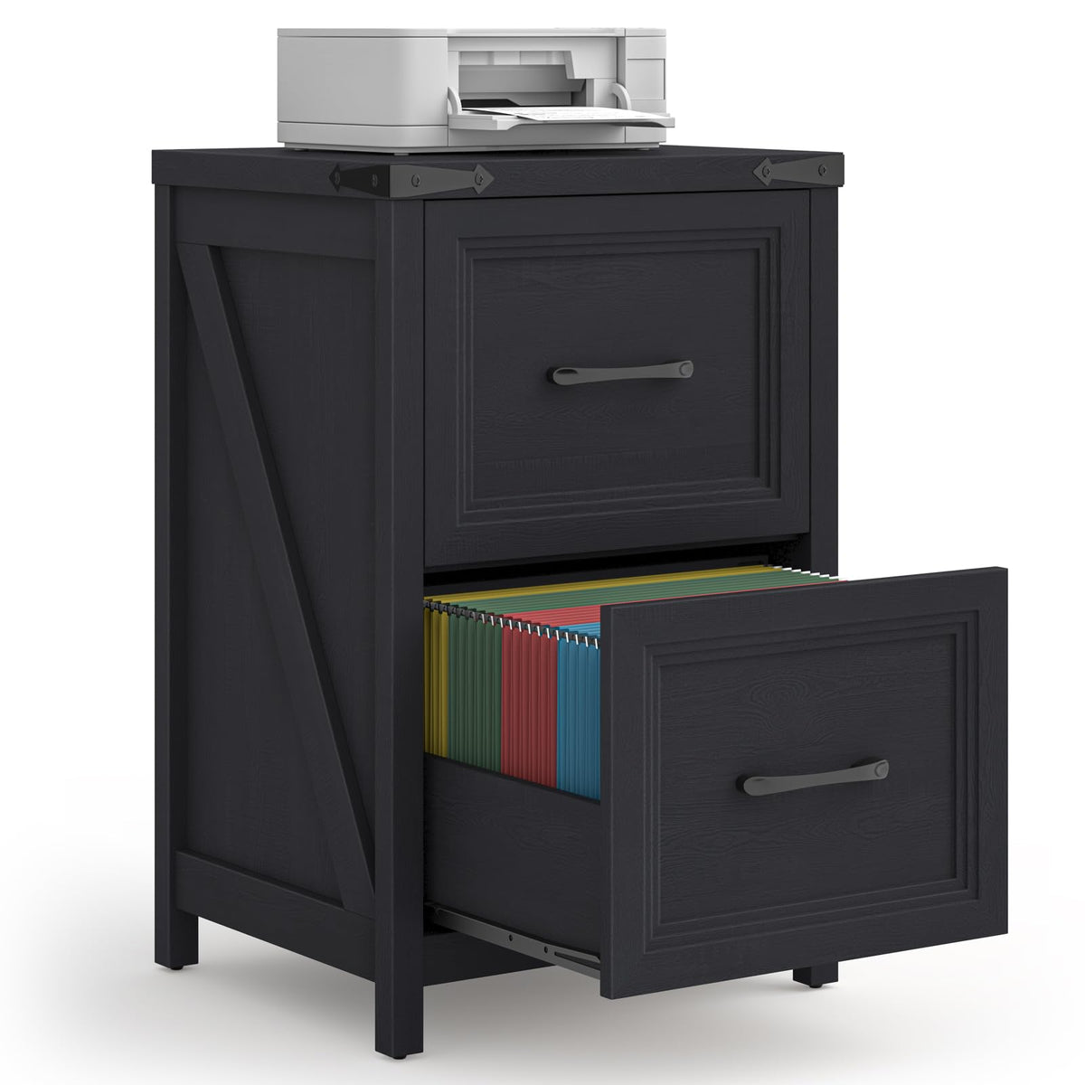 2 Drawer Wood File Cabinet O493