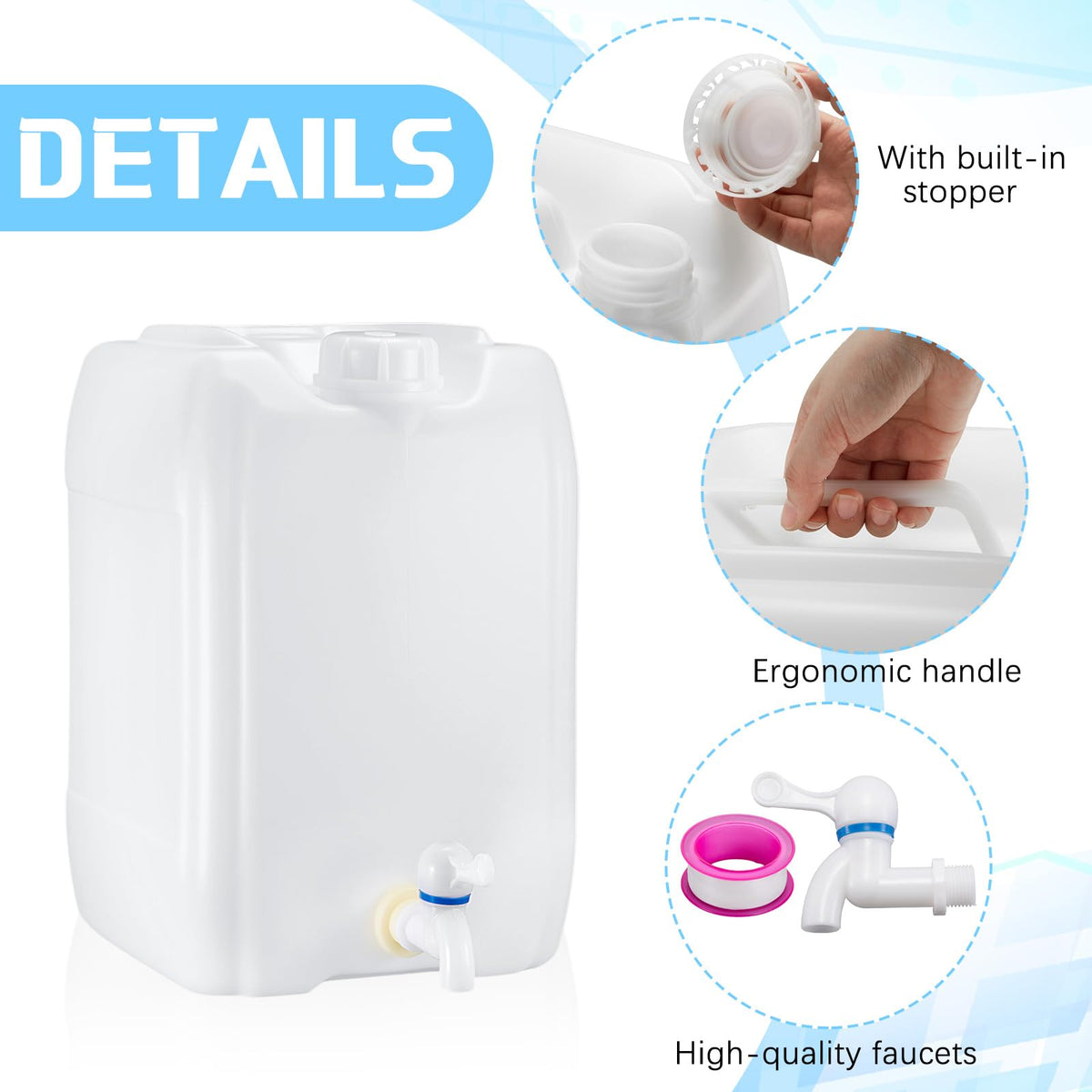 5.3 Gallon Plastic Water Dispenser with Spigot H2898
