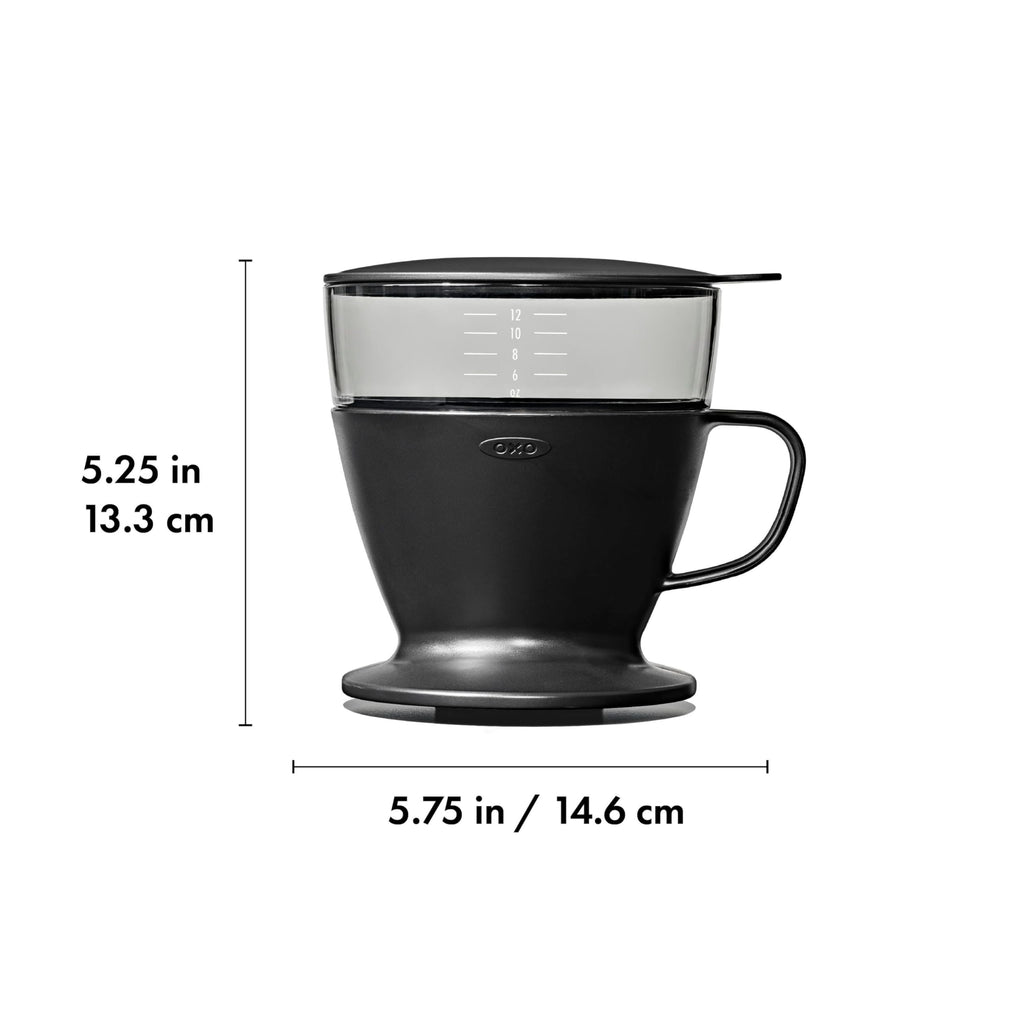 Single Serve Pour-Over Coffee Maker 12 oz Matte Black P17302