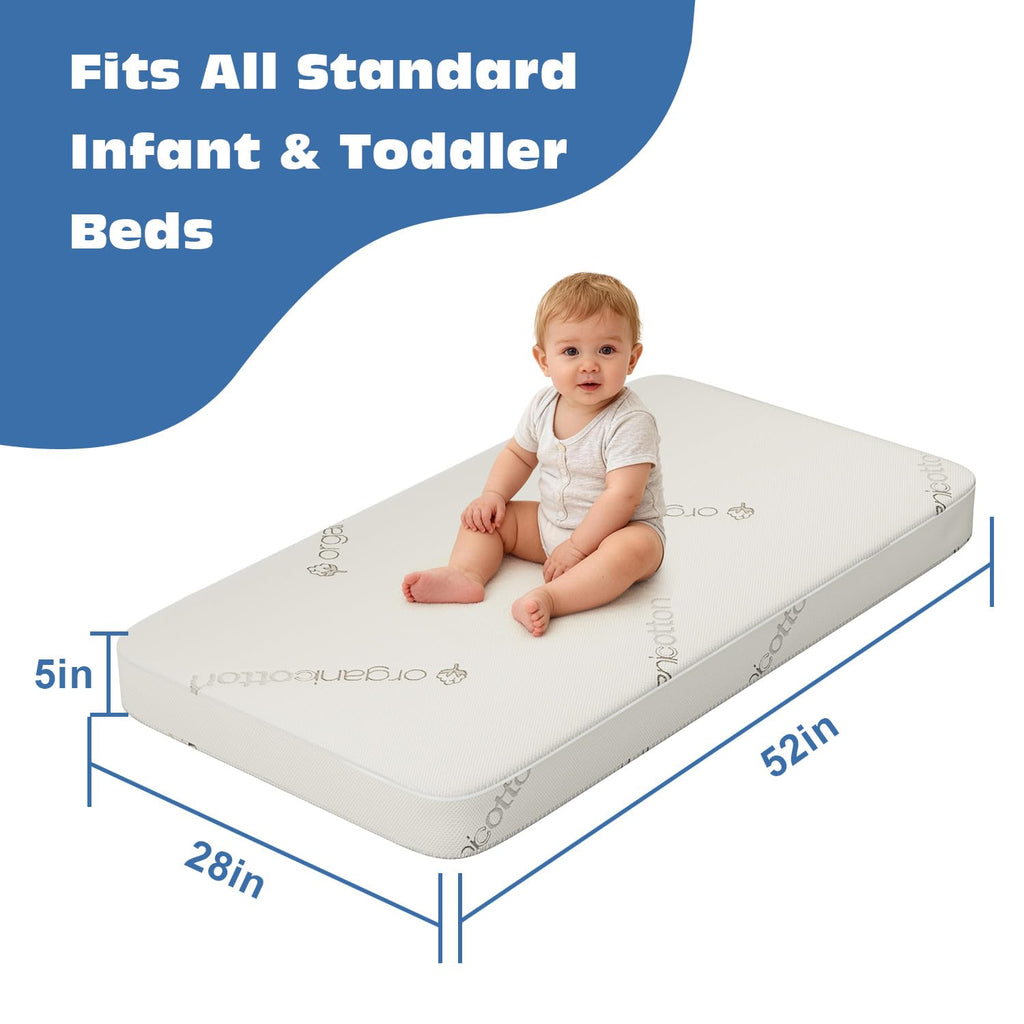 100% Organic Cotton Crib & Toddler Mattress M927