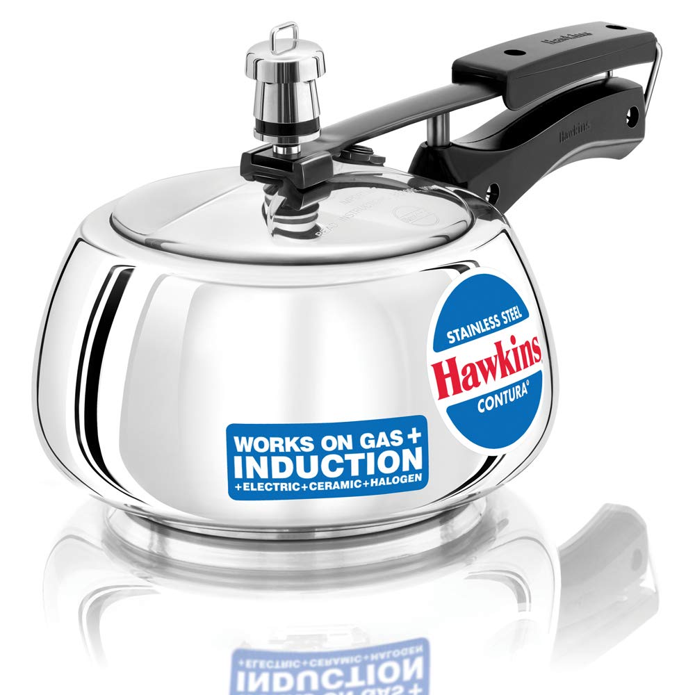 Stainless Steel Pressure Cooker, 2 Liter, Silver H749