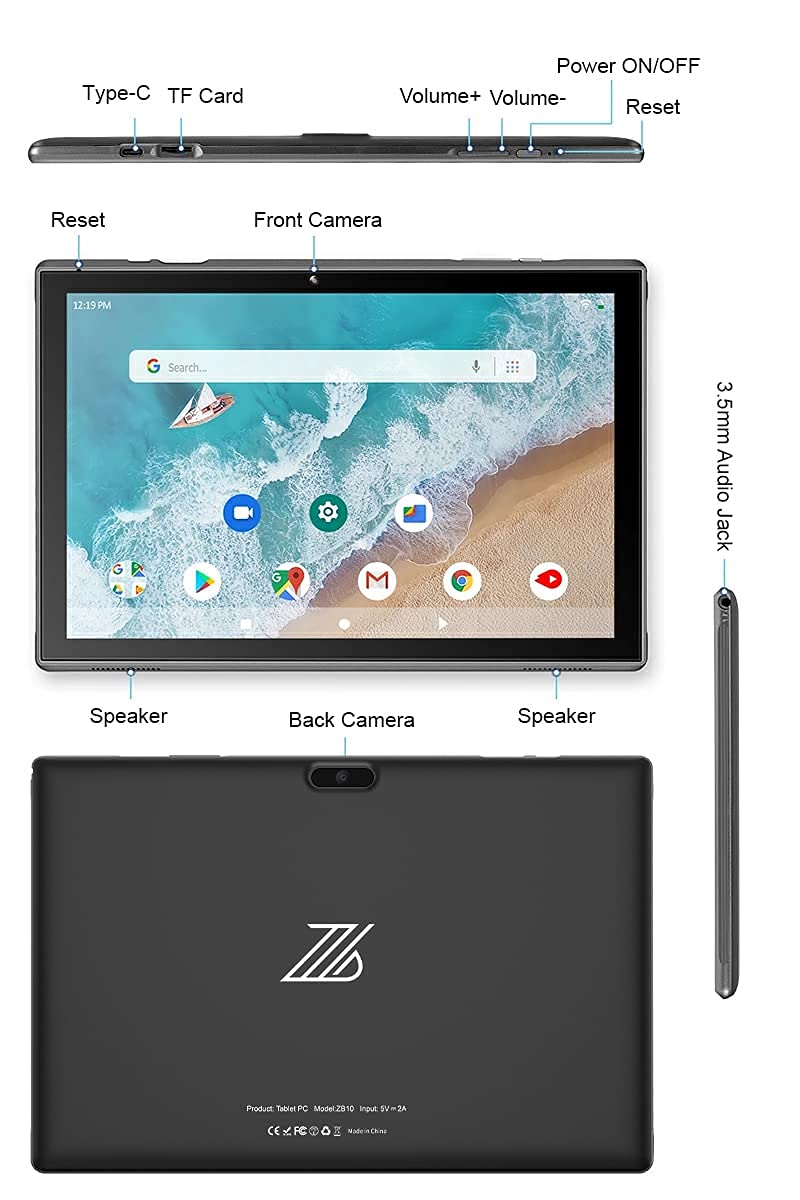 10 inch Android Tablet 8GB RAM 32GB ROM Gray S232924