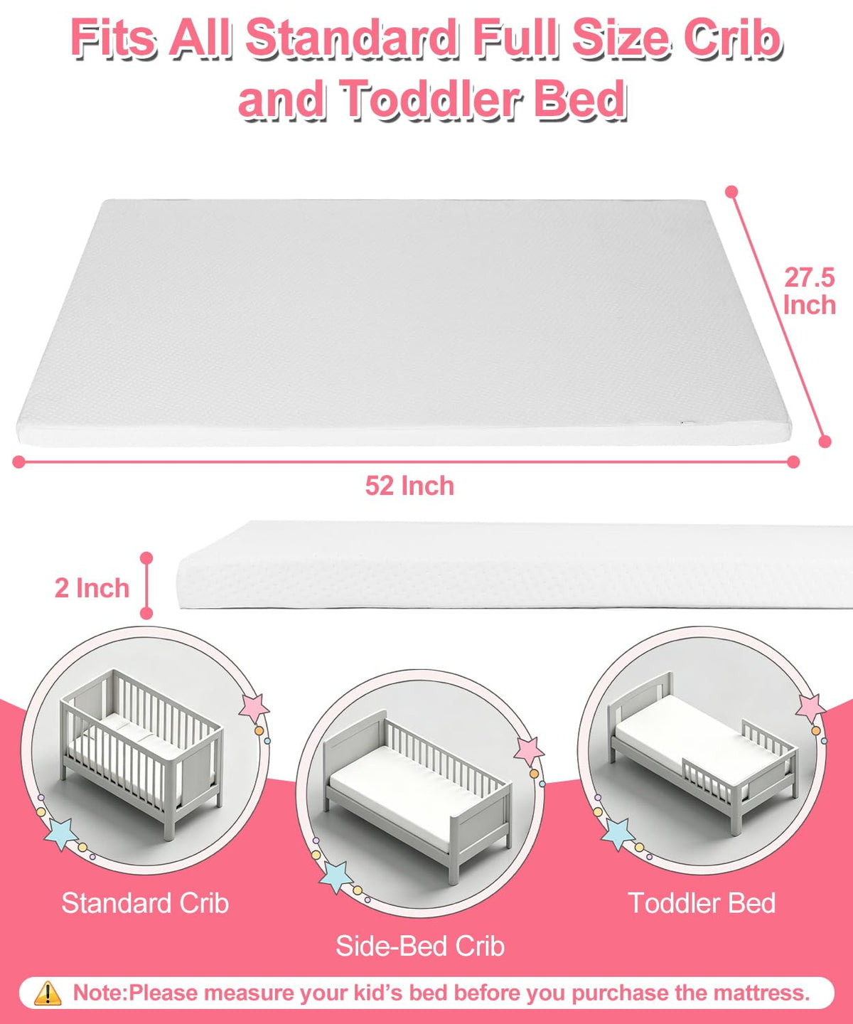 2'' Full Size Crib Mattress I6632