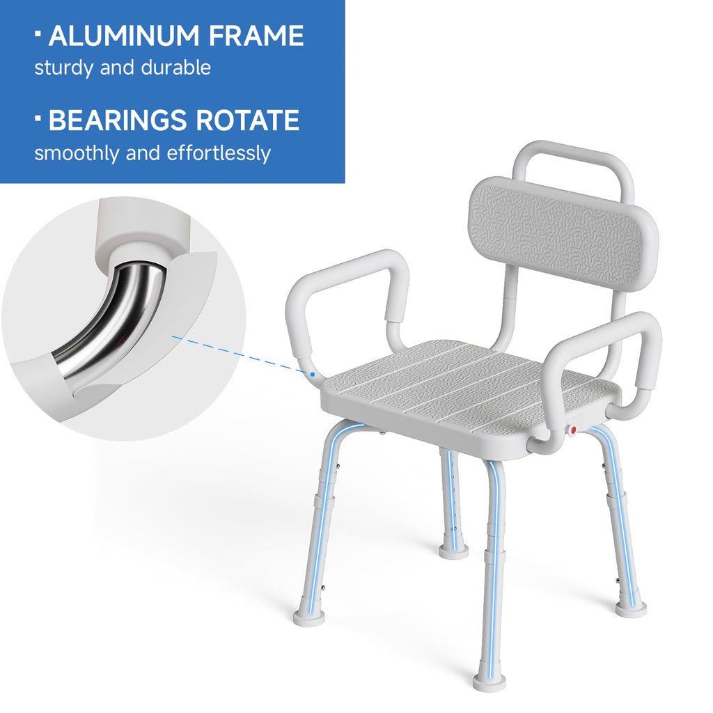 Swivel Shower Chair with Back and Arm G699719