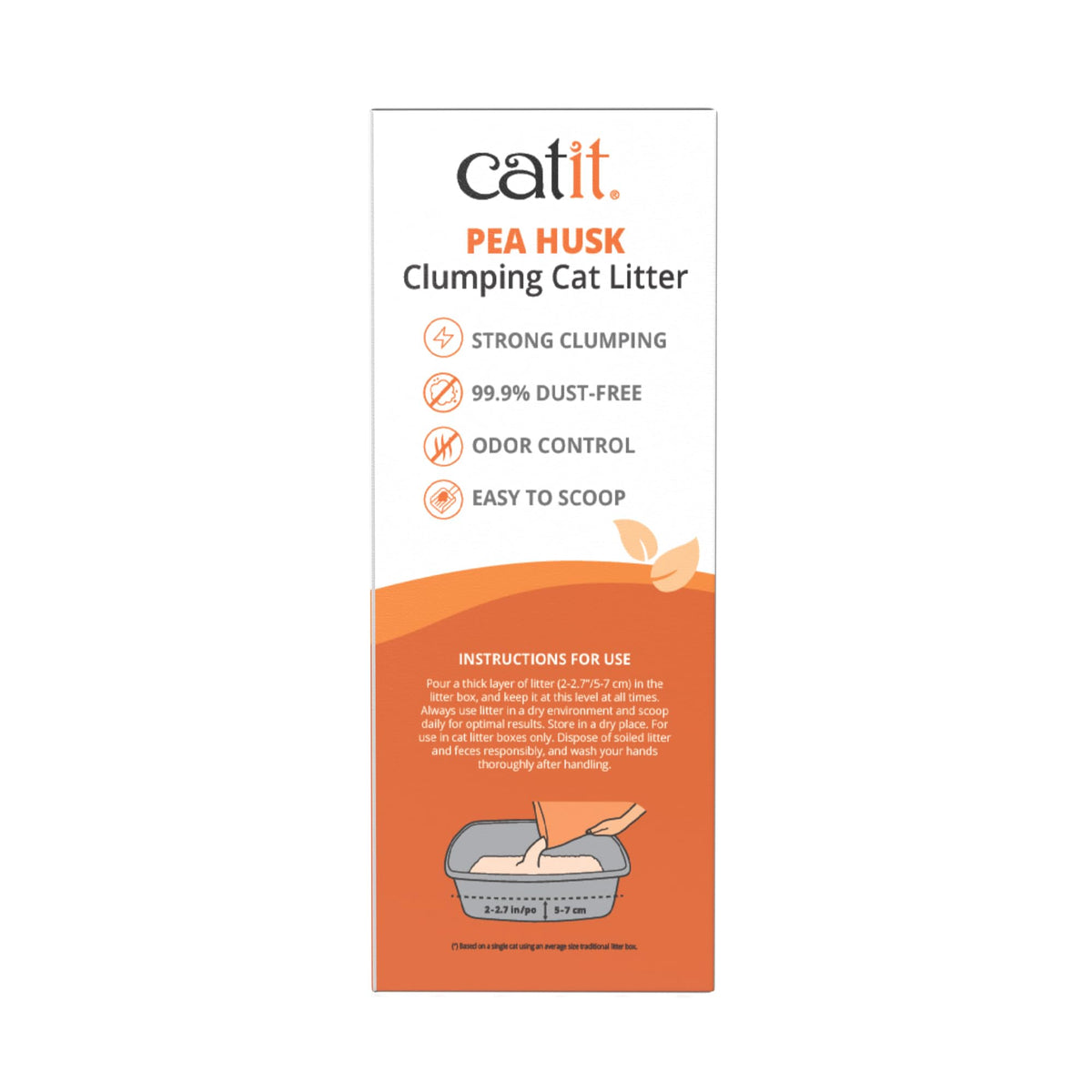 Pea Husk Clumping Cat Litter 12.3 lb Pack of 2 J793