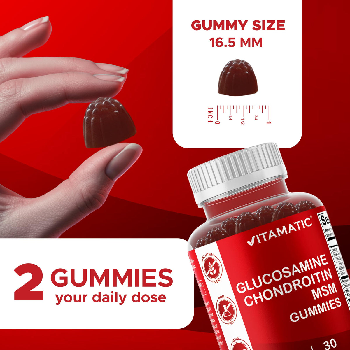 Glucosamine Chondroitin with MSM 60 Gummies 2 Pack Z25862