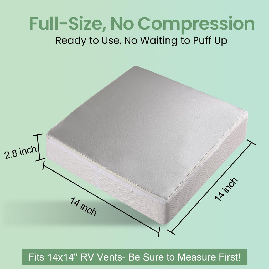 Waterproof Non Slip 14x14 In RV Vent Insulator and Camper Skylight Cover C95459