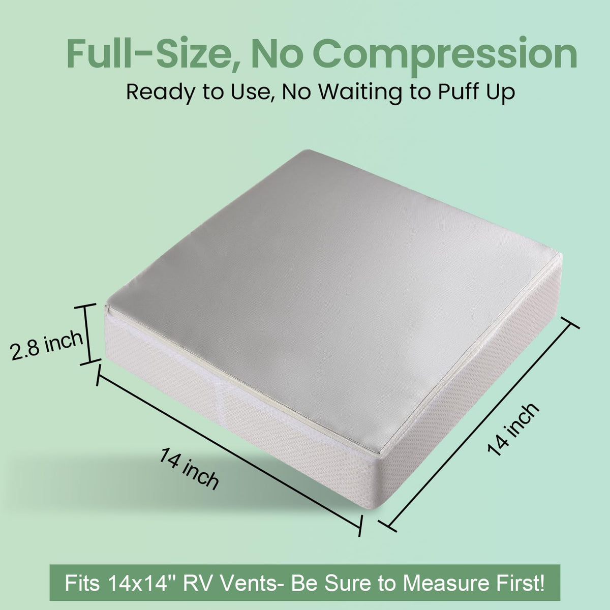 Waterproof Non Slip 14x14 In RV Vent Insulator and Camper Skylight Cover C95459