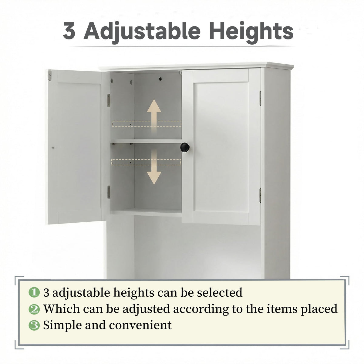 White 30" x 24" Wall Mounted Bathroom Cabinet with Adjustable Shelves Z590662
