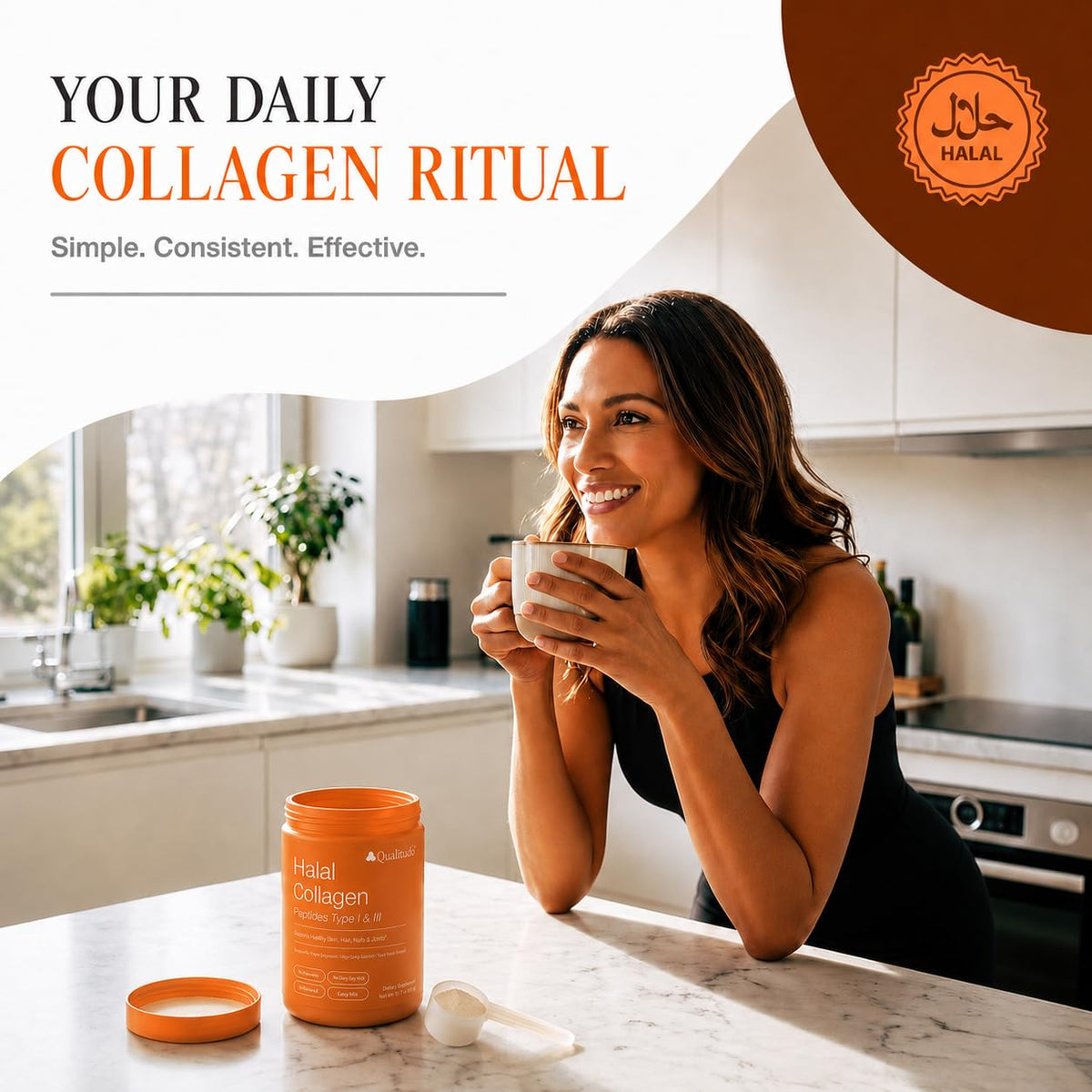 Halal Collagen Peptides Powder Grass-Fed Bovine Type I & III V3955