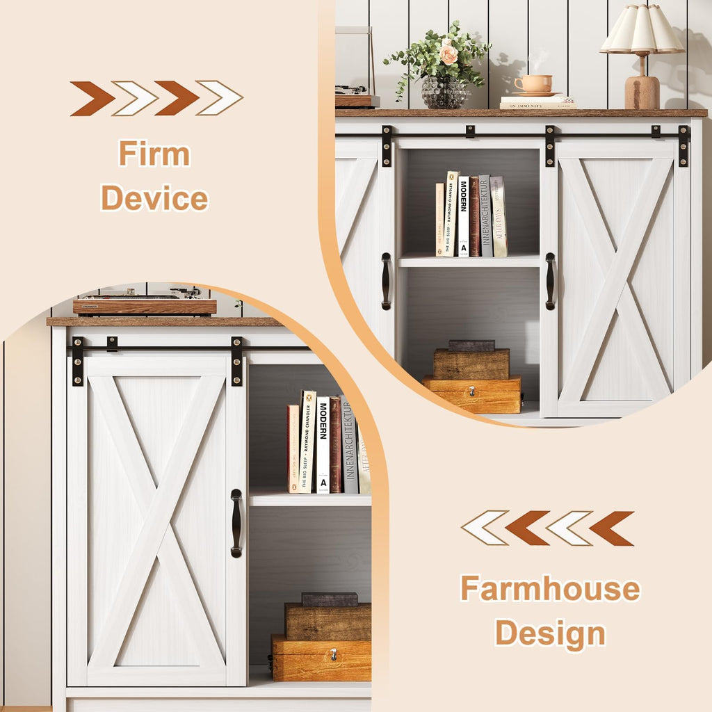 White 42 Inch Coffee Bar Cabinet S82248