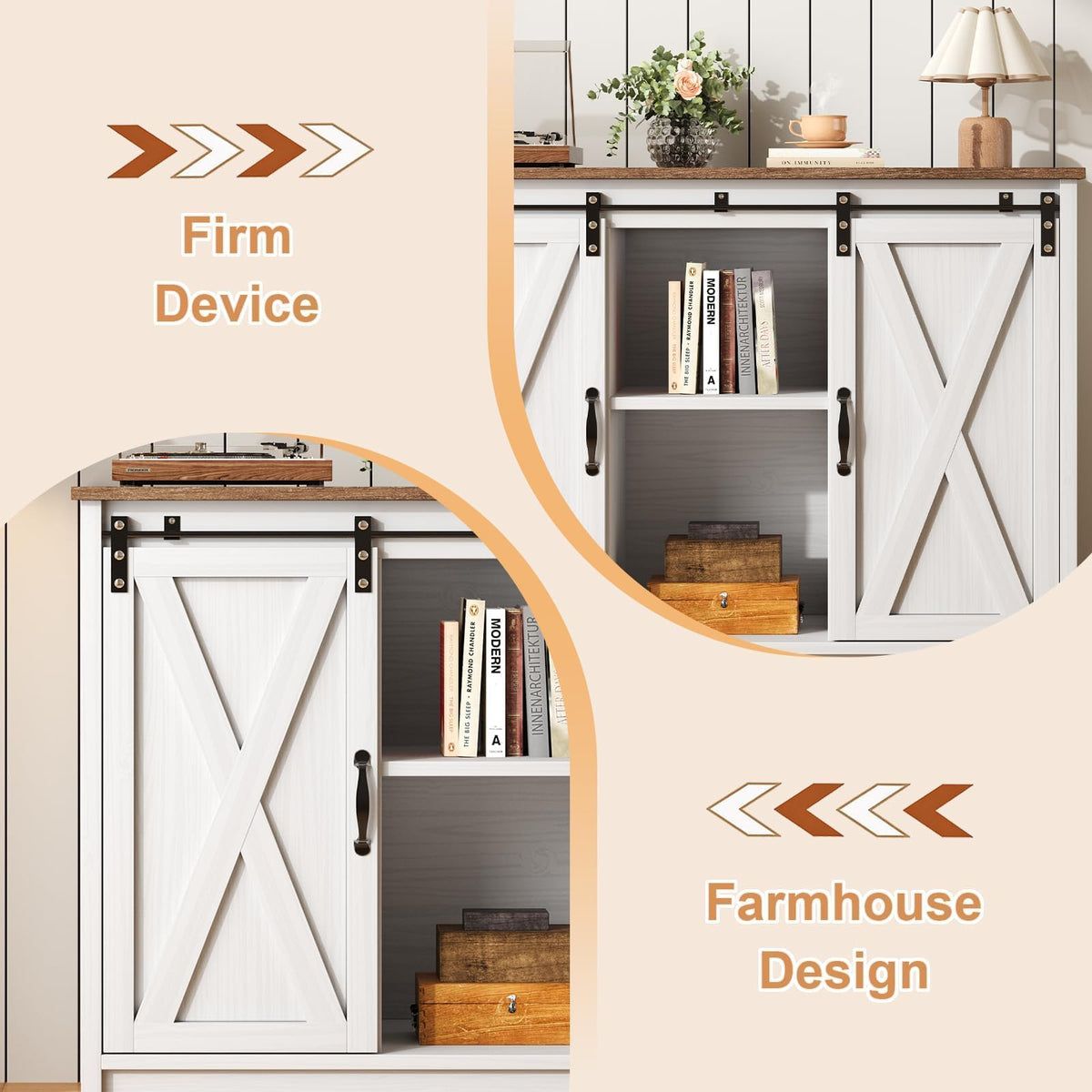 White 42 Inch Coffee Bar Cabinet S82248