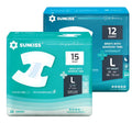 Adult Diapers L 15 Count & Overnight Adult Diapers L 12 Count S969