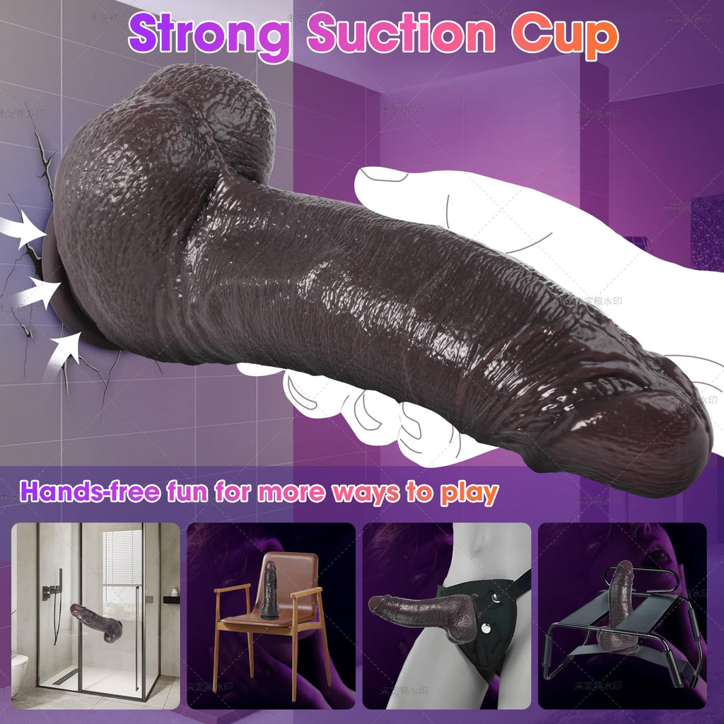 6 Inch Black Curved Dildo with Suction Cup S795690
