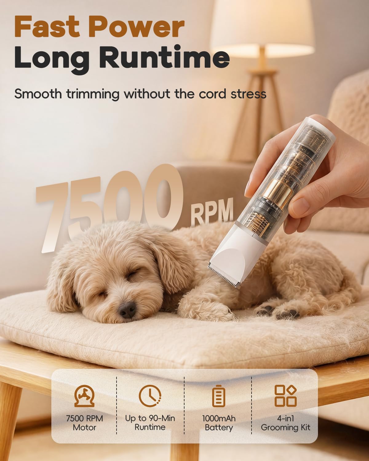 4 in 1 Dog Clippers Grooming Kit with Paw Hair Trimmer X23020