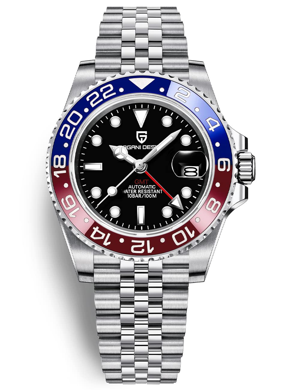 Automatic 40MM Date 100M Waterproof Stainless Steel Sapphire Glass Men Watch B50638