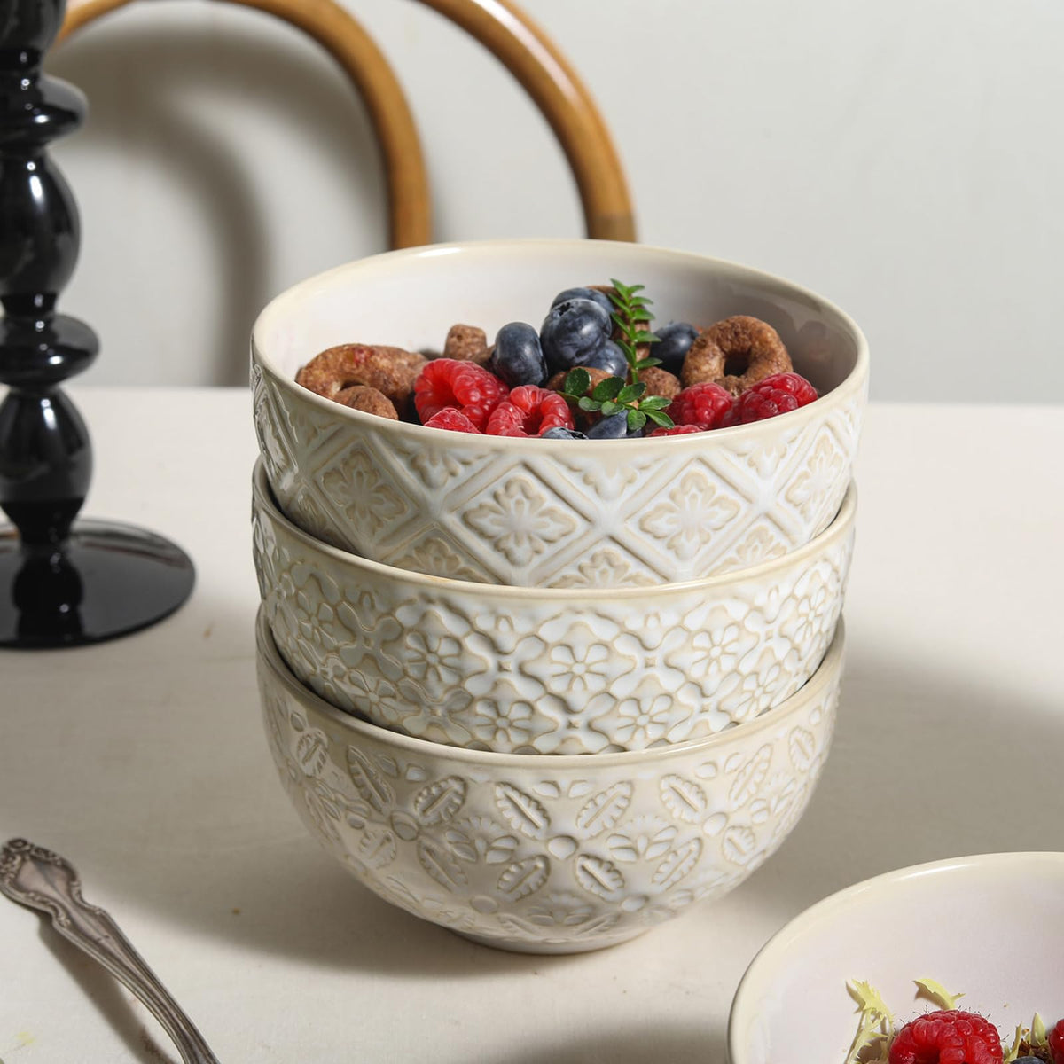 26 Oz Ceramic Soup Bowls Set of 4, 6 inch L7376