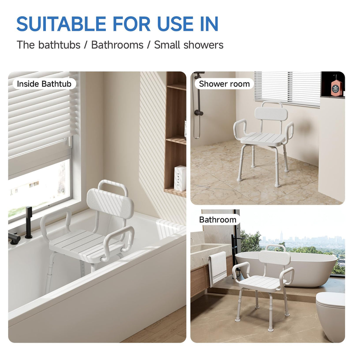 Swivel Shower Chair with Back and Arm G699719