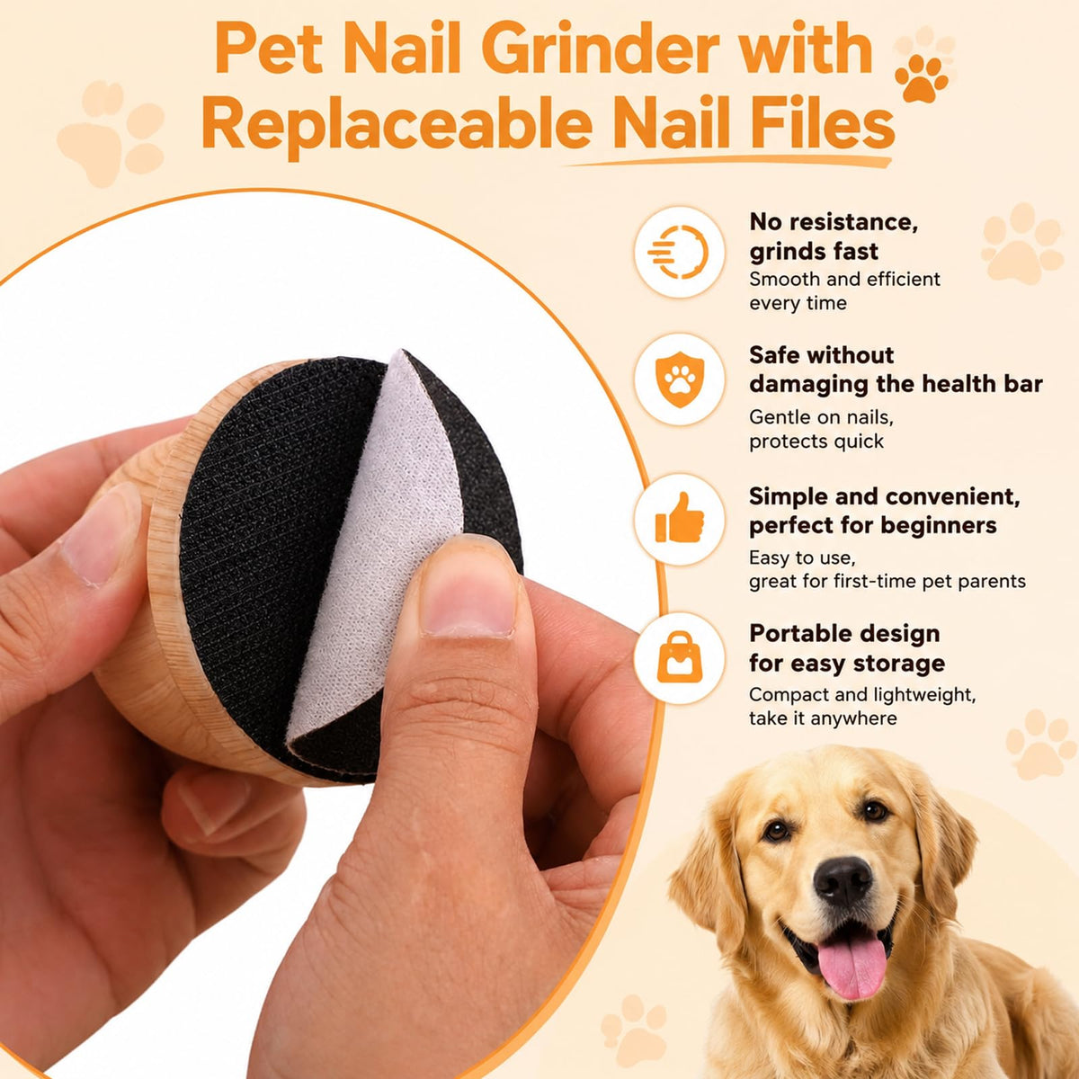 Dog Nail File with 6 Pcs Filing Disc C105