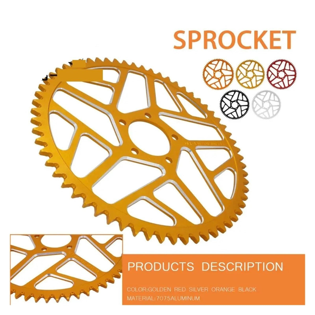 Aluminum Motorcycle Chain Sprocket K766642