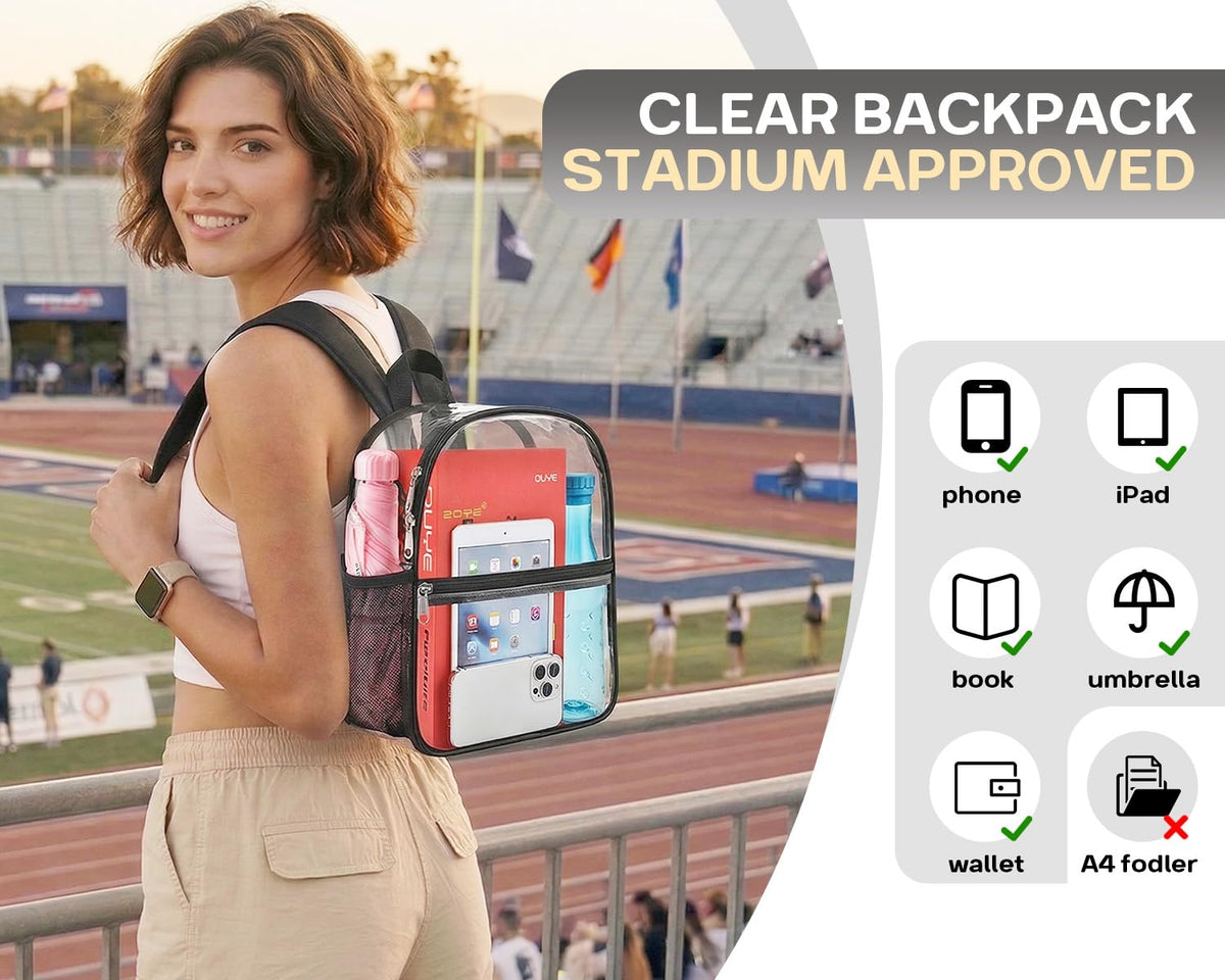 Clear Backpack 12x6x11 J3166