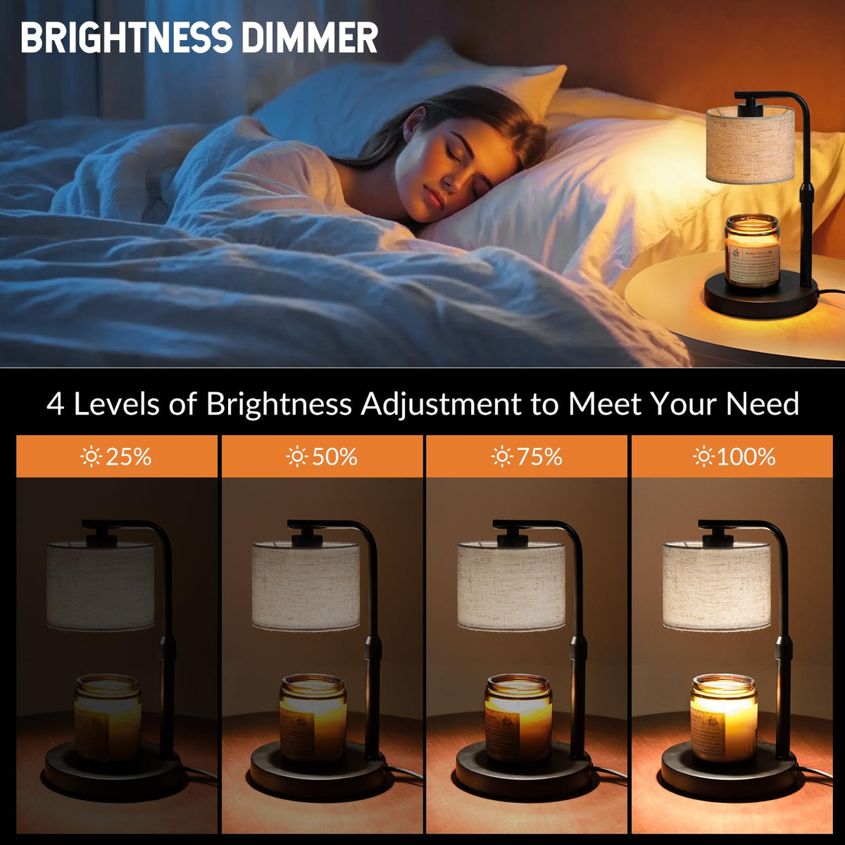 Dimmable Candle Warmer Lamp with Timer F78535