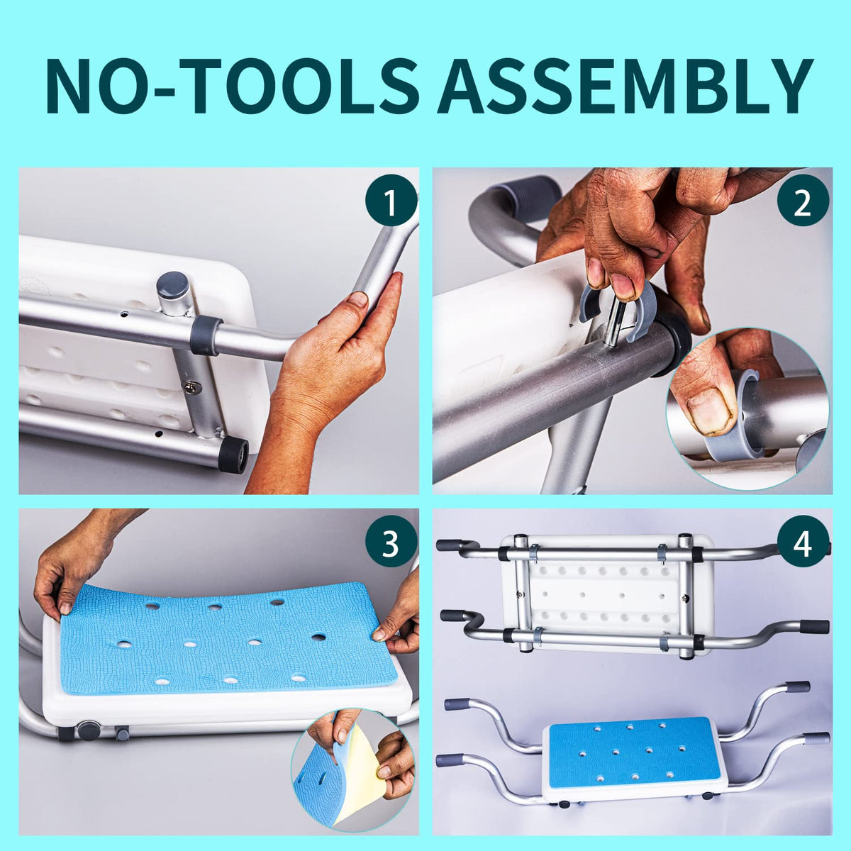 Heavy Duty Aluminum Alloy Bath Bench Seat F96099
