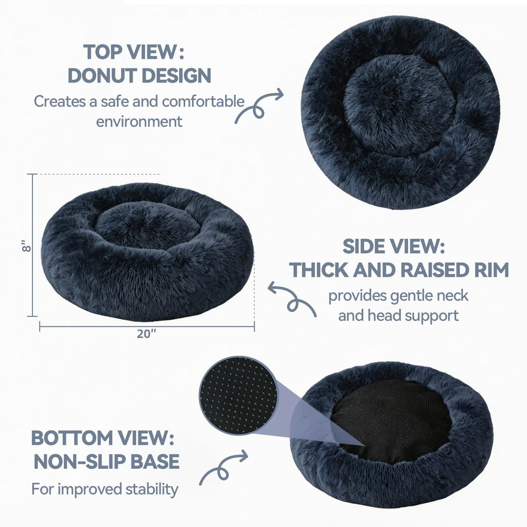 Washable 20" Donut Cat Bed Y2764