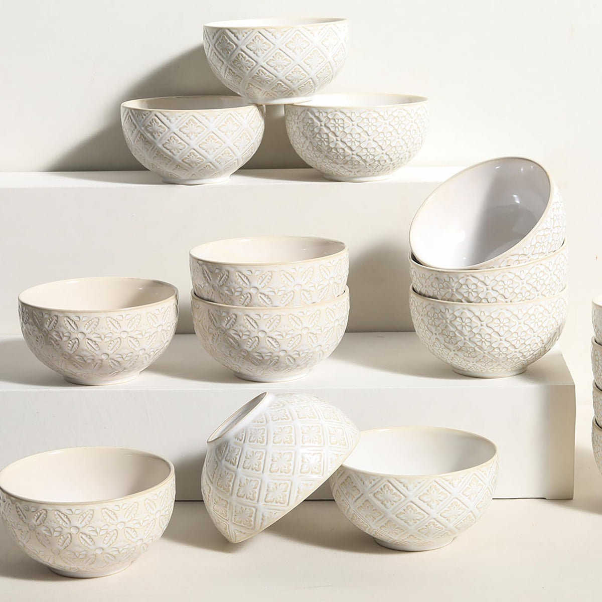 26 Oz Ceramic Soup Bowls Set of 4, 6 inch L7376