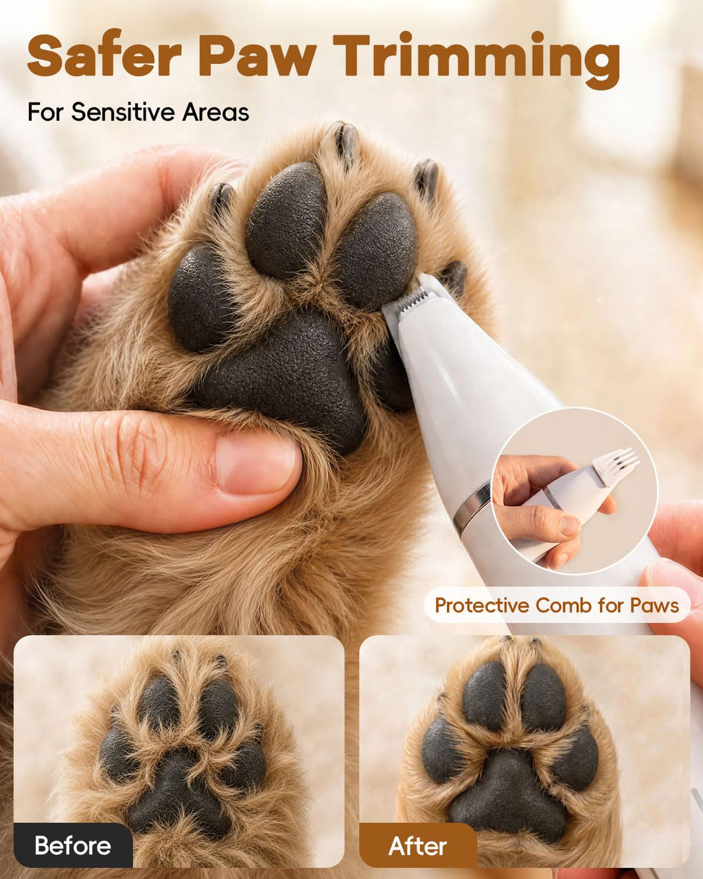 4 in 1 Dog Clippers Grooming Kit with Paw Hair Trimmer X23020