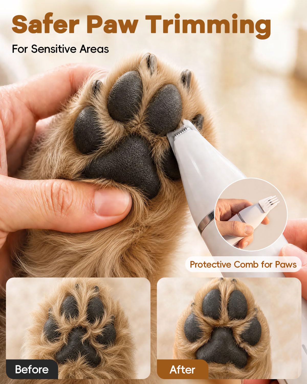 4 in 1 Dog Clippers Grooming Kit with Paw Hair Trimmer X23020