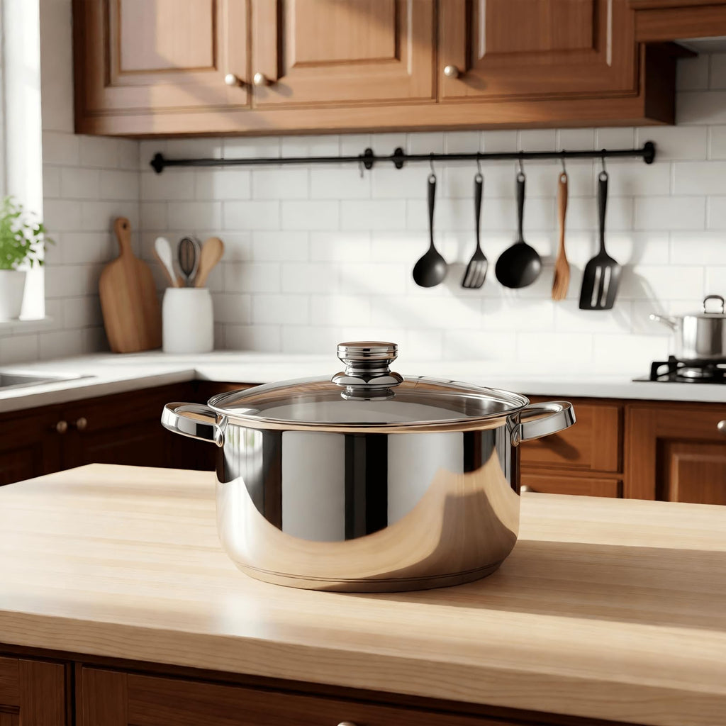10 Quart Stainless Steel Stock Pot with Lid J189