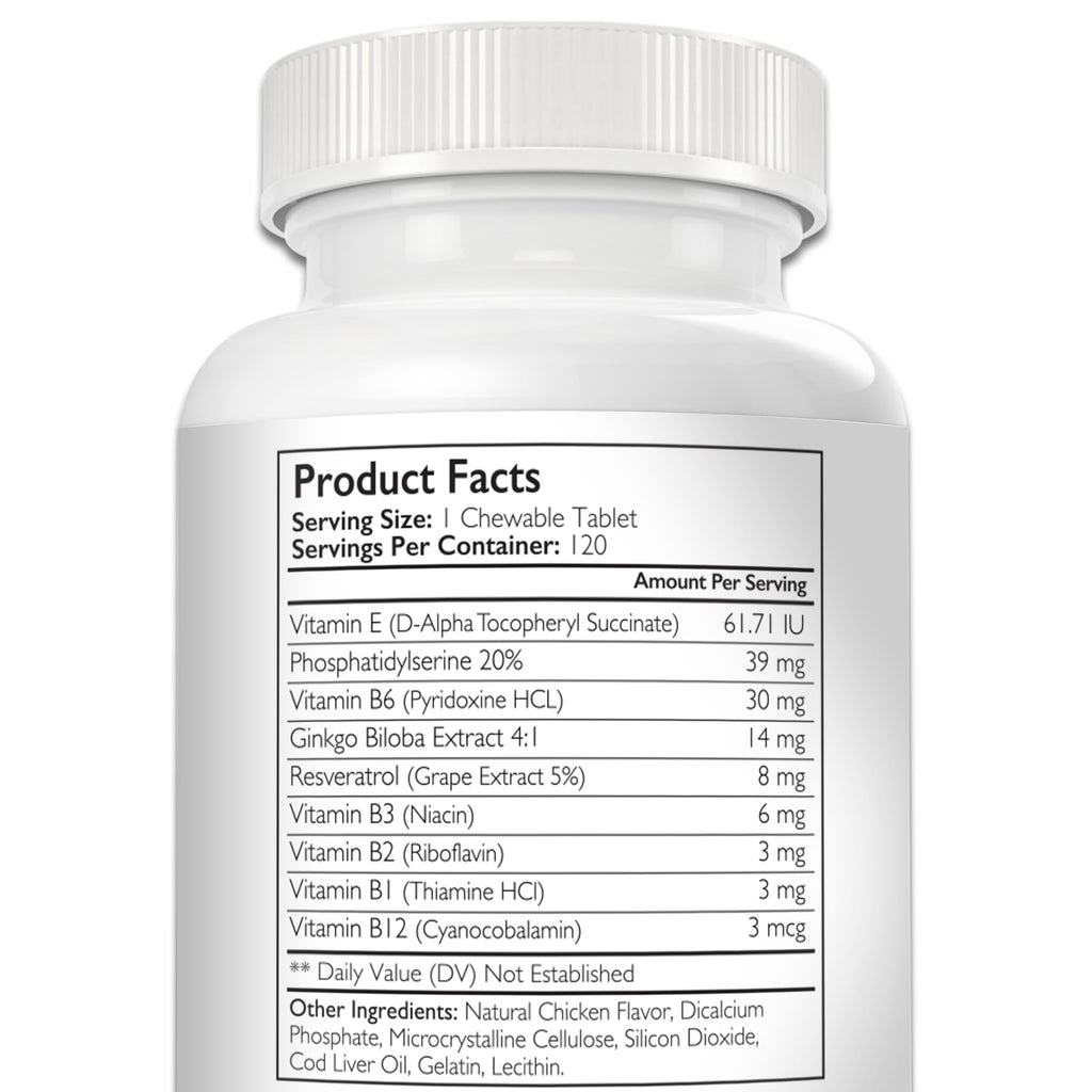 120 Chewable Tablets Cognitive Support Dog Supplement Y42221