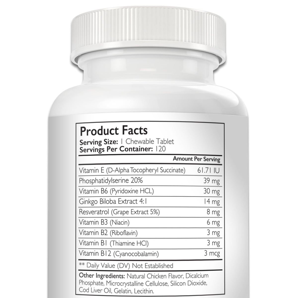 120 Chewable Tablets Cognitive Support Dog Supplement Y42221