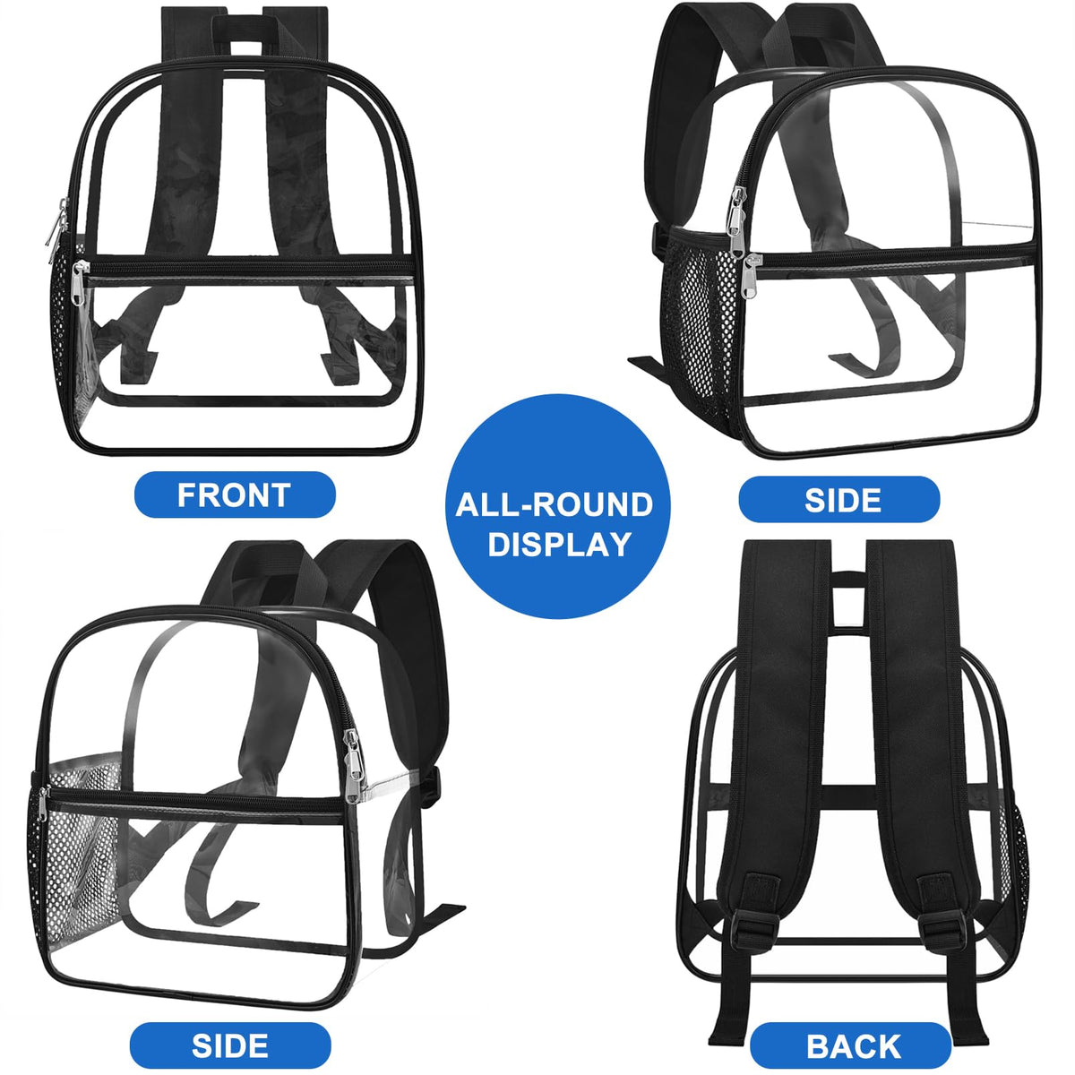 Clear Backpack 12x6x11 J3166