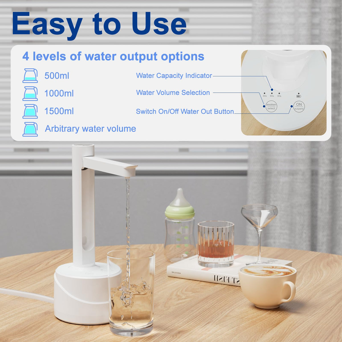 5 Gallon USB Type-C Electric Water Bottle Dispenser J2205